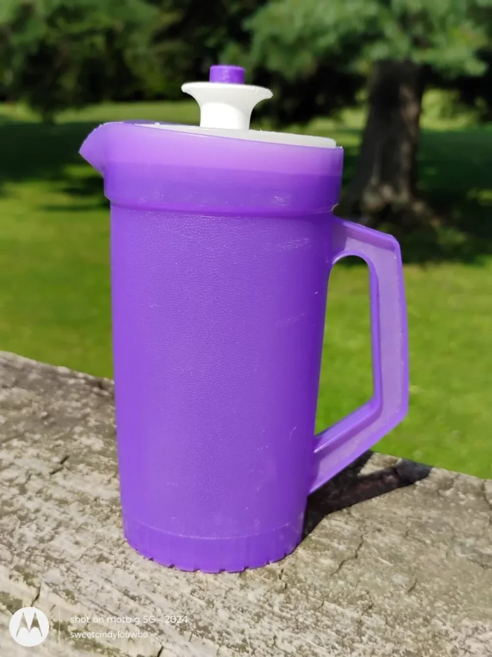 Tupperware Toys grape purple mini party set pitcher with classic push button lid